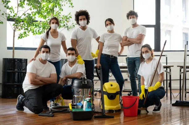 Cleaning service team in Houston
